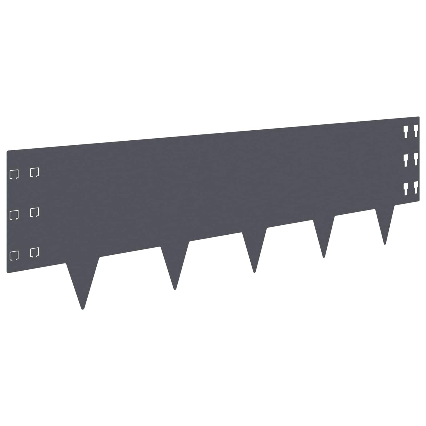 Bordura per Prato 10 pcs 100 x 30 cm Acciaio Antracite | homemem39