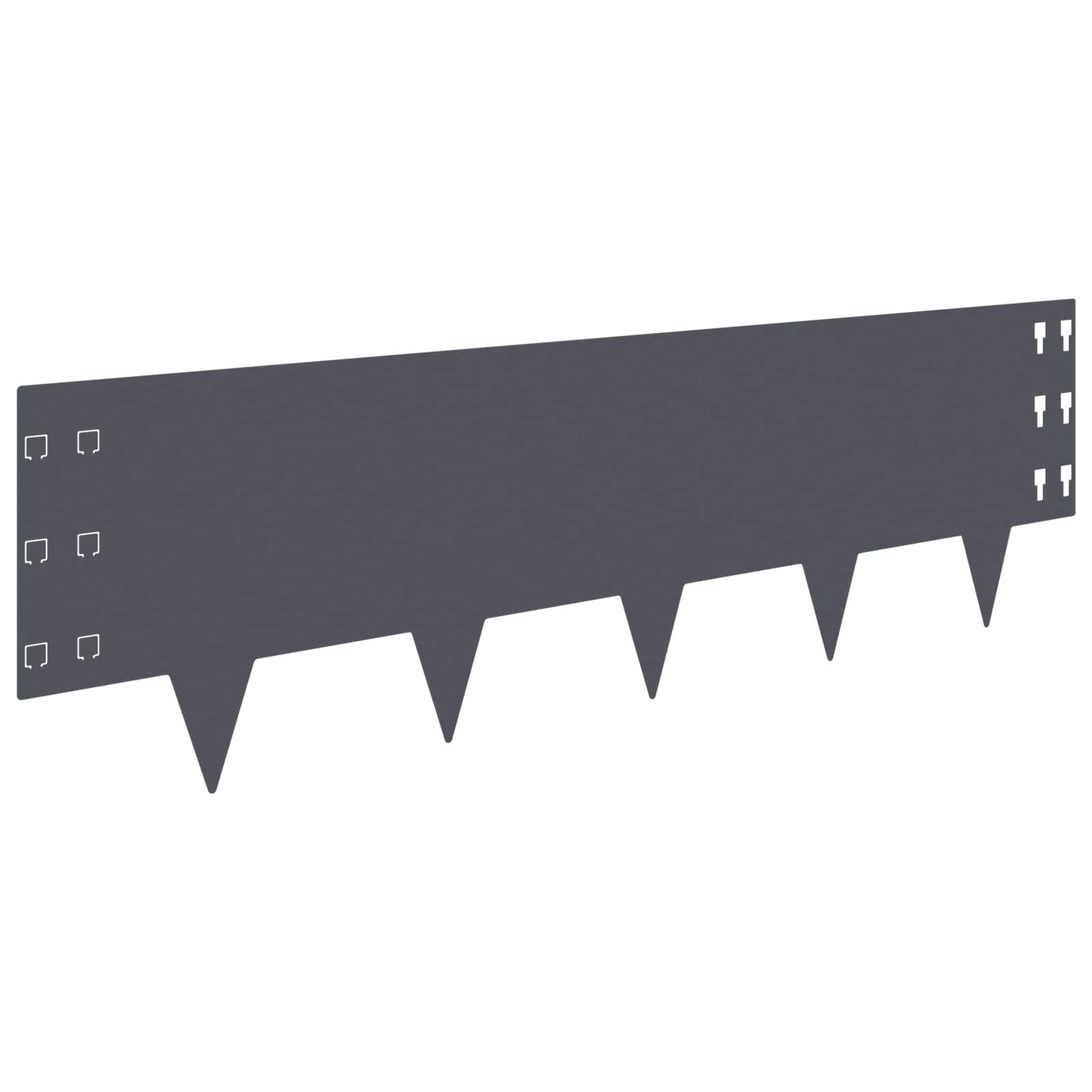 Bordura per Prato 10 pcs 100 x 30 cm Acciaio Antracite | homemem39