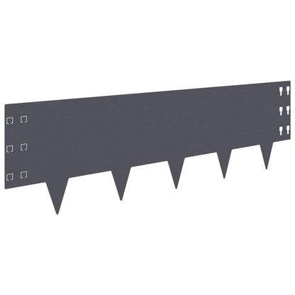 Bordura per Prato 10 pcs 100 x 30 cm Acciaio Antracite | homemem39