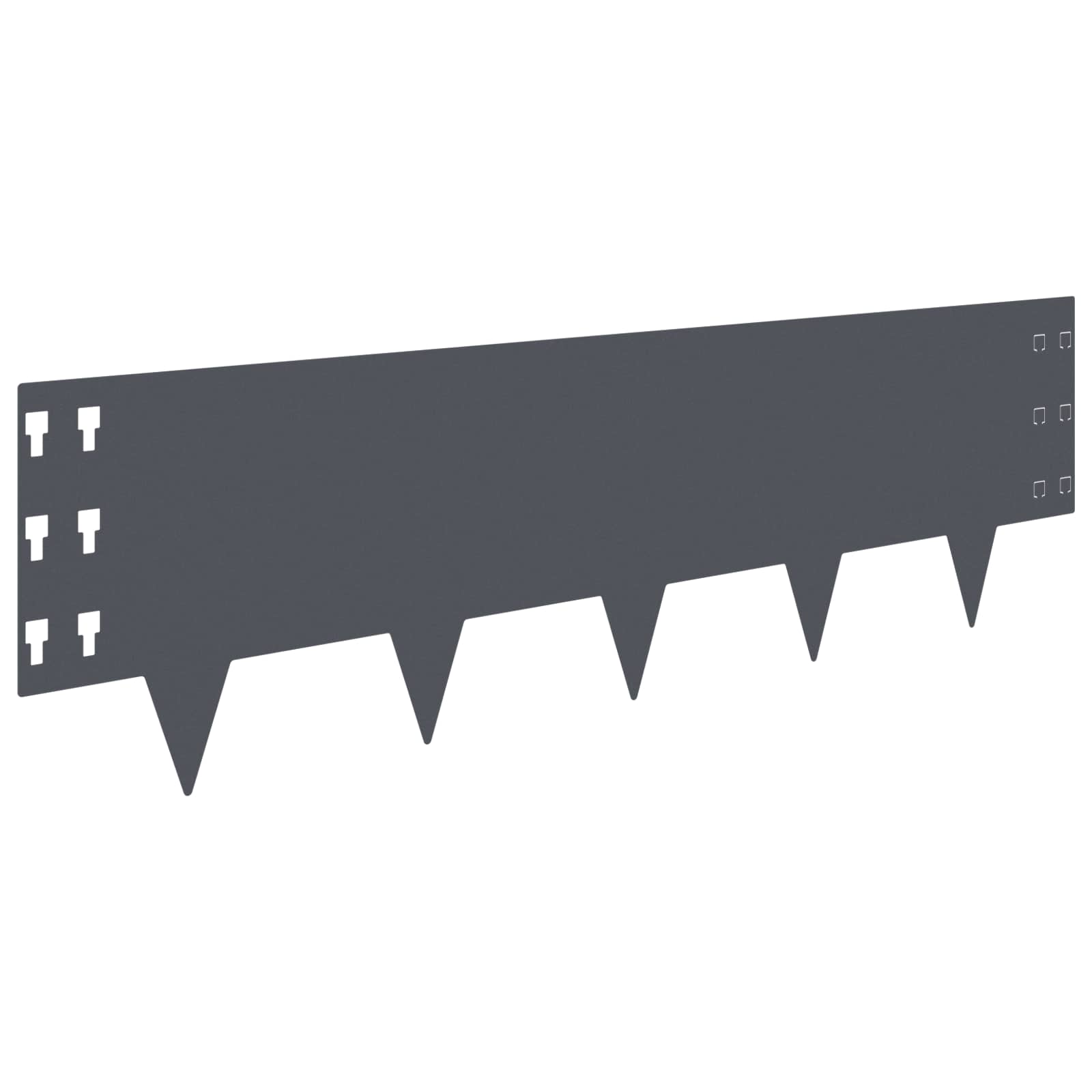 Bordura per Prato 10 pcs 100 x 30 cm Acciaio Antracite | homemem39