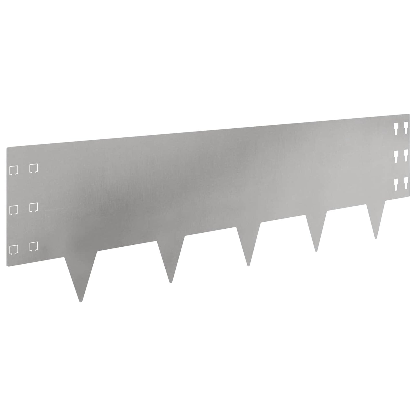 Bordura per Prato 20 pcs 100 x 30 cm Acciaio Argento | homemem39