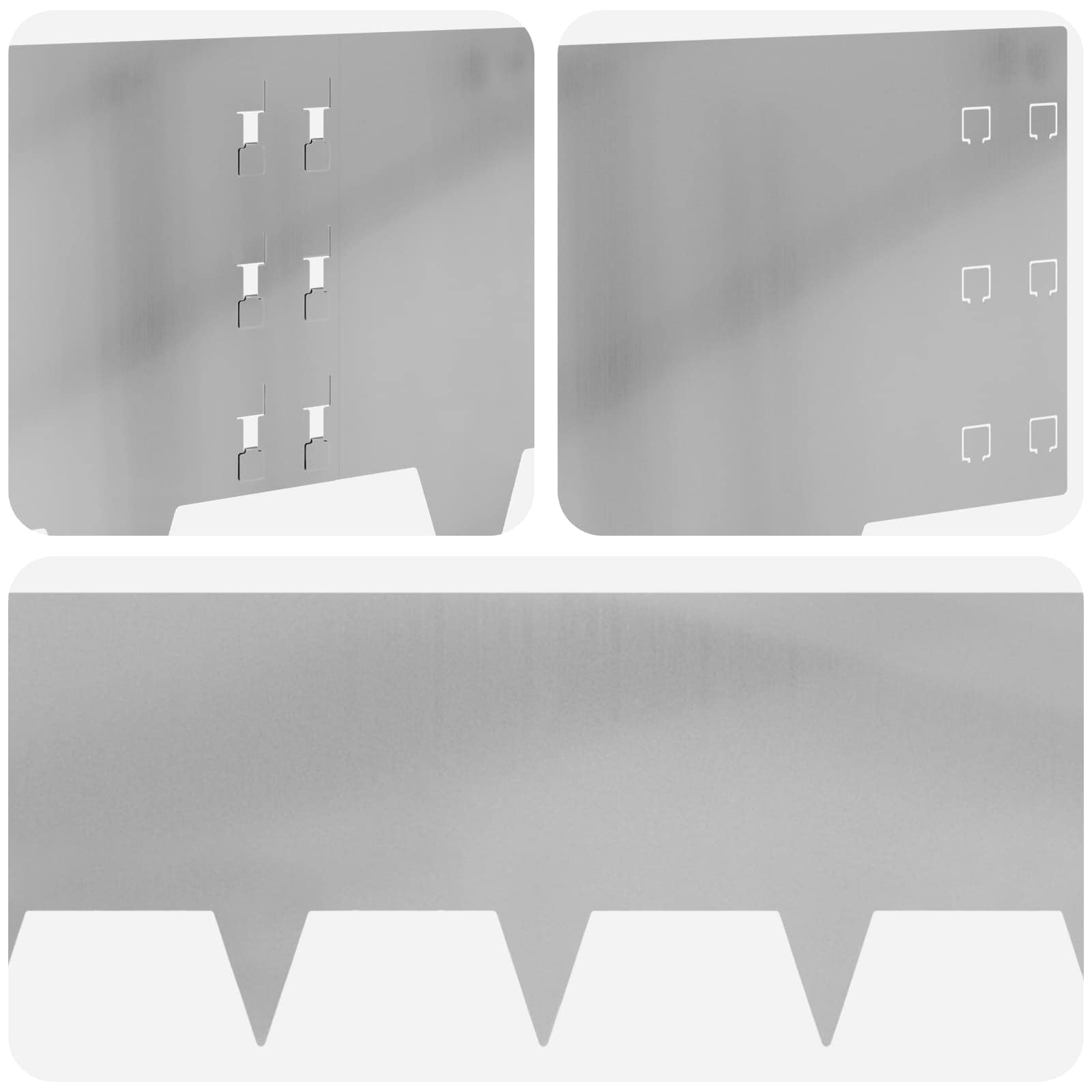 Bordura per Prato 10 pcs 100 x 30 cm Acciaio Argento | homemem39