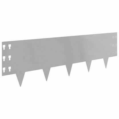 Bordura per Prato 20 pcs 100 x 30 cm Acciaio Argento | homemem39