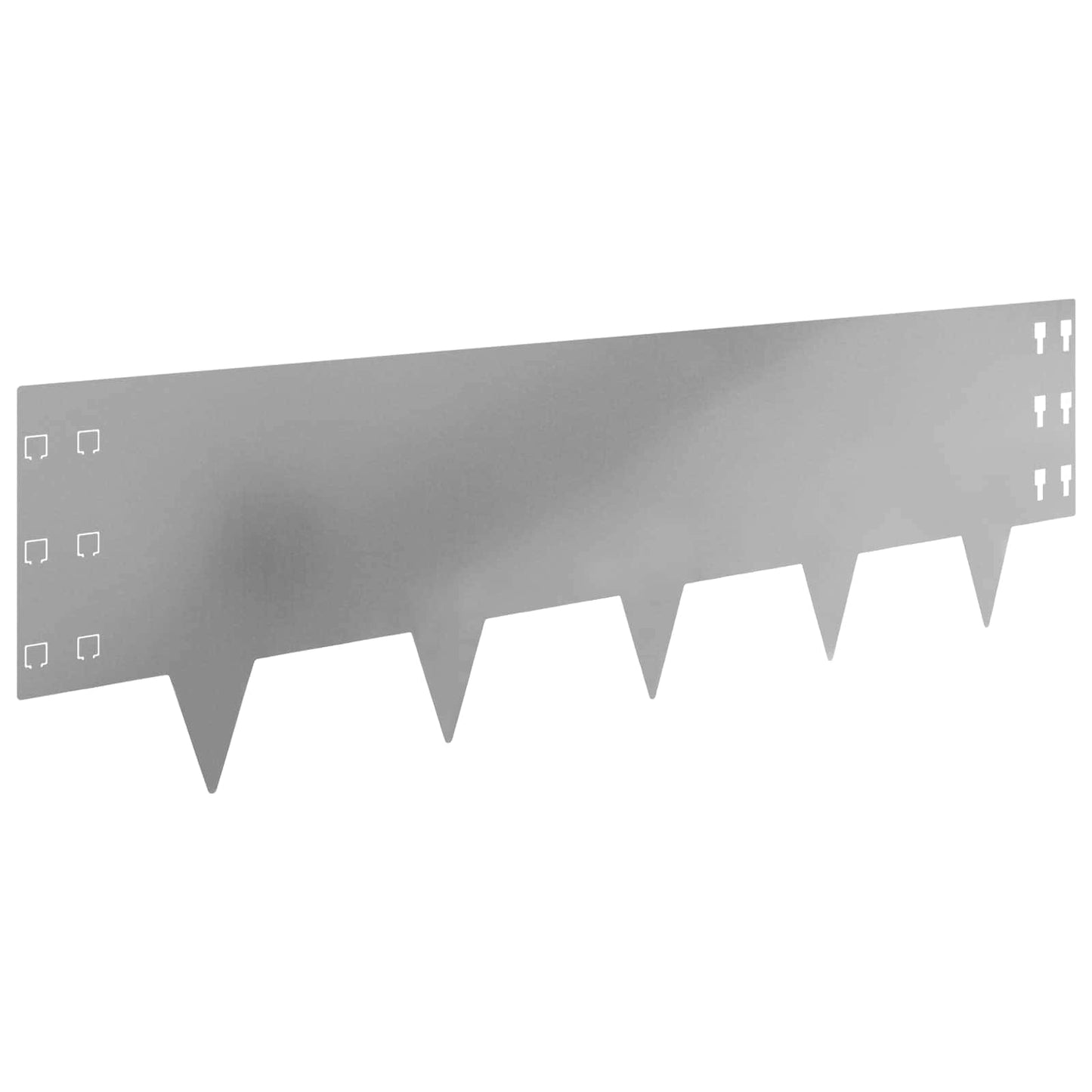 Bordura per Prato 30 pcs 100 x 30 cm Acciaio Argento | homemem39