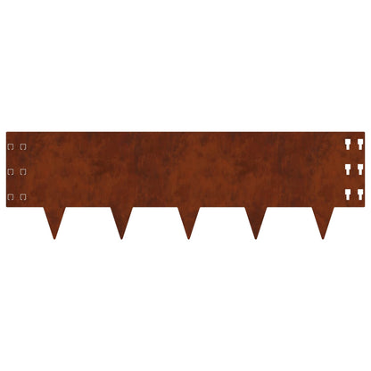 Bordura per Prato 30 pcs 100 x 30 cm Acciaio Ruggine | homemem39