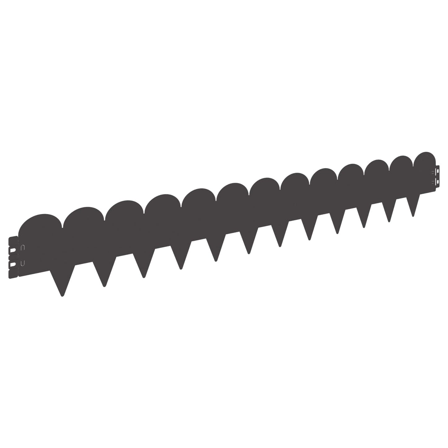 Bordura per Prato 10 pcs 103 x 15 cm Acciaio Nero | homemem39