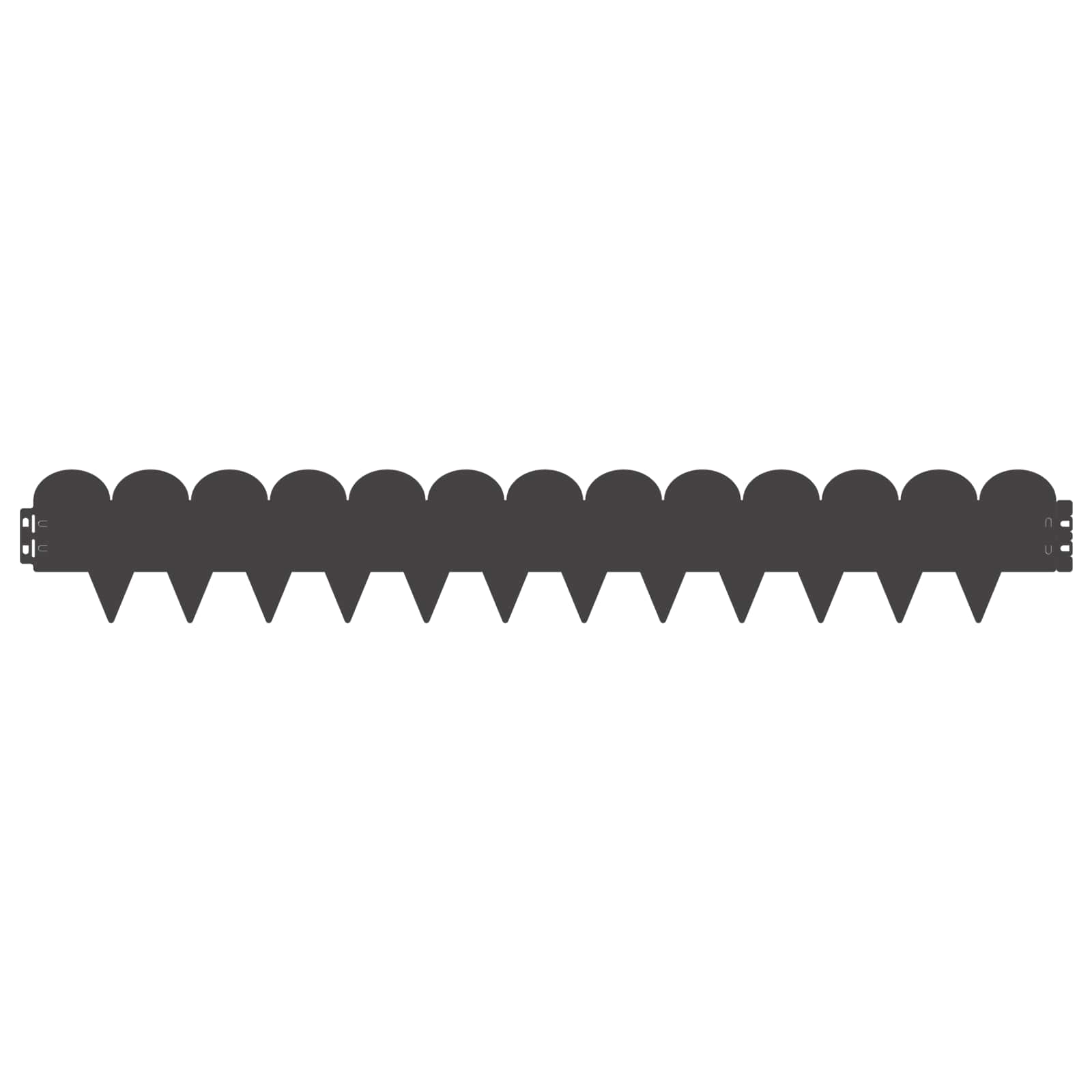 Bordura per Prato 10 pcs 103 x 15 cm Acciaio Nero | homemem39