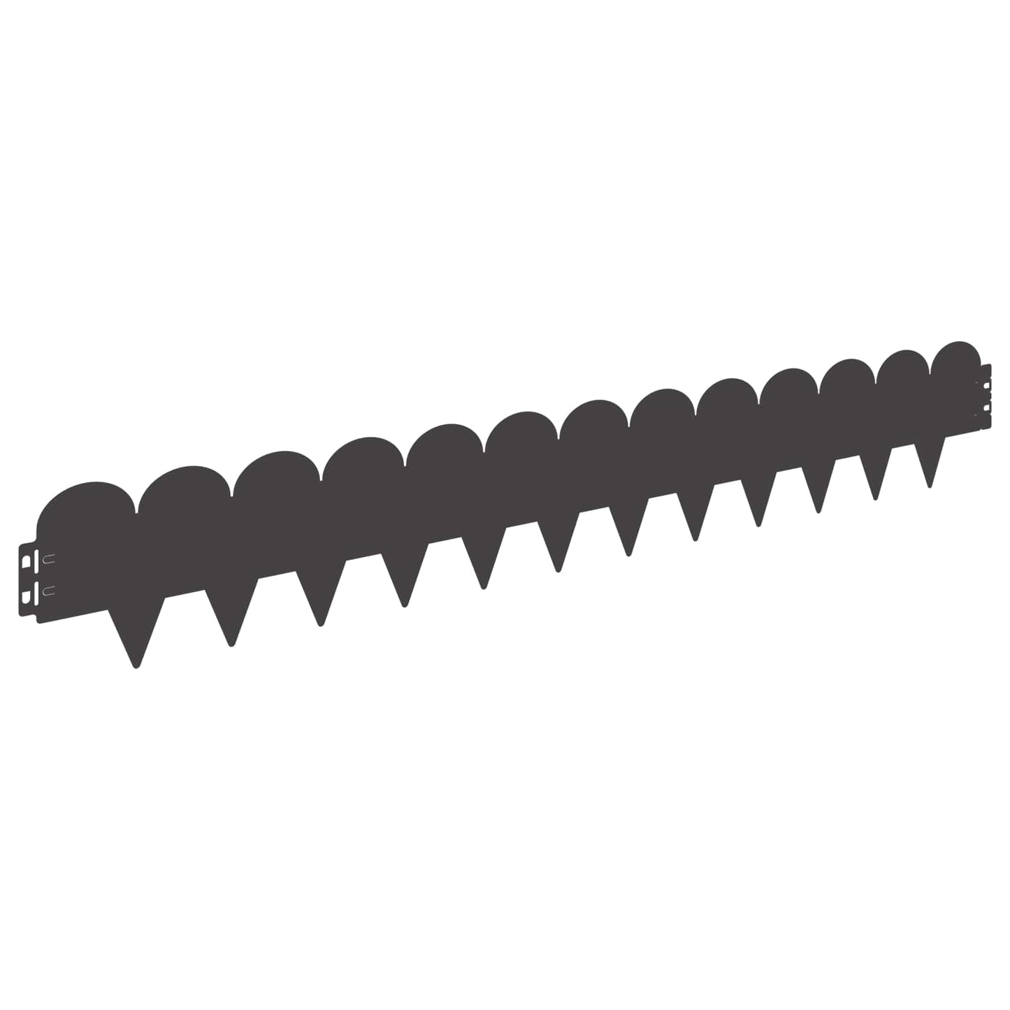 Bordura per Prato 50 pcs 103 x 15 cm Acciaio Nero | homemem39