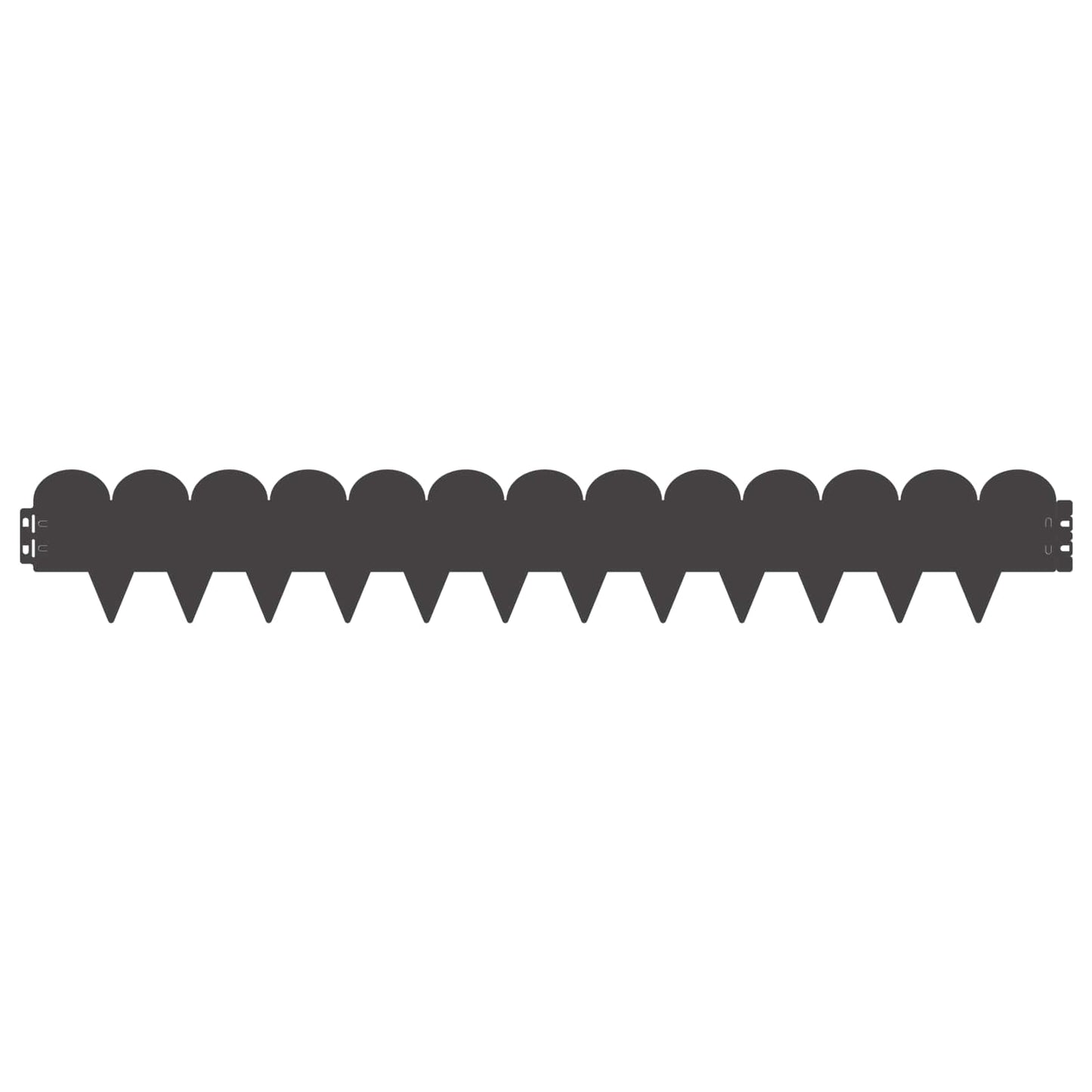 Bordura per Prato 50 pcs 103 x 15 cm Acciaio Nero | homemem39