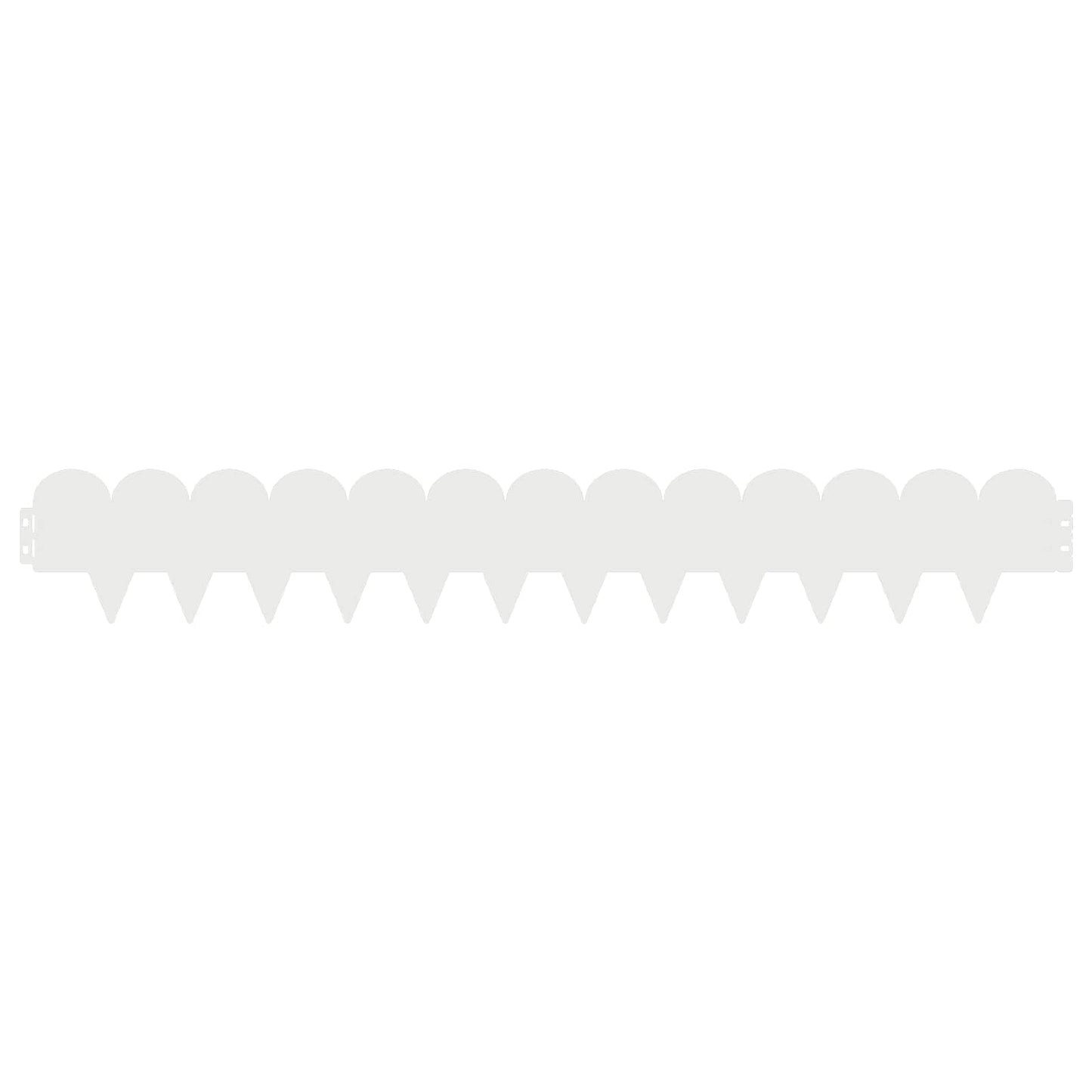 Bordura per Prato 10 pcs 103 x 15 cm Acciaio Bianco | homemem39