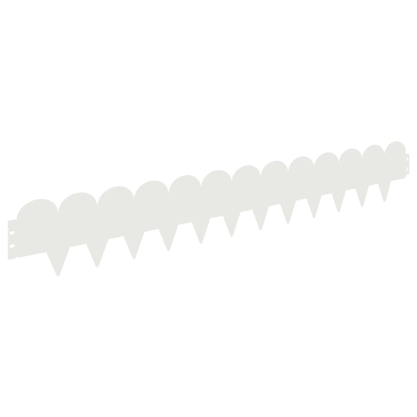 Bordura per Prato 30 pcs 103 x 15 cm Acciaio Bianco | homemem39
