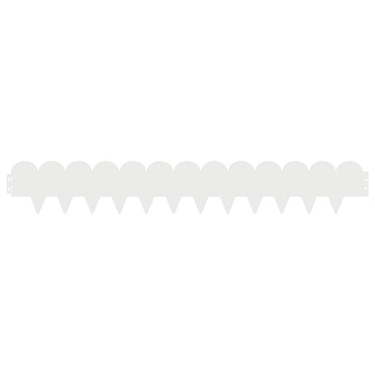 Bordura per Prato 50 pcs 103 x 15 cm Acciaio Bianco | homemem39