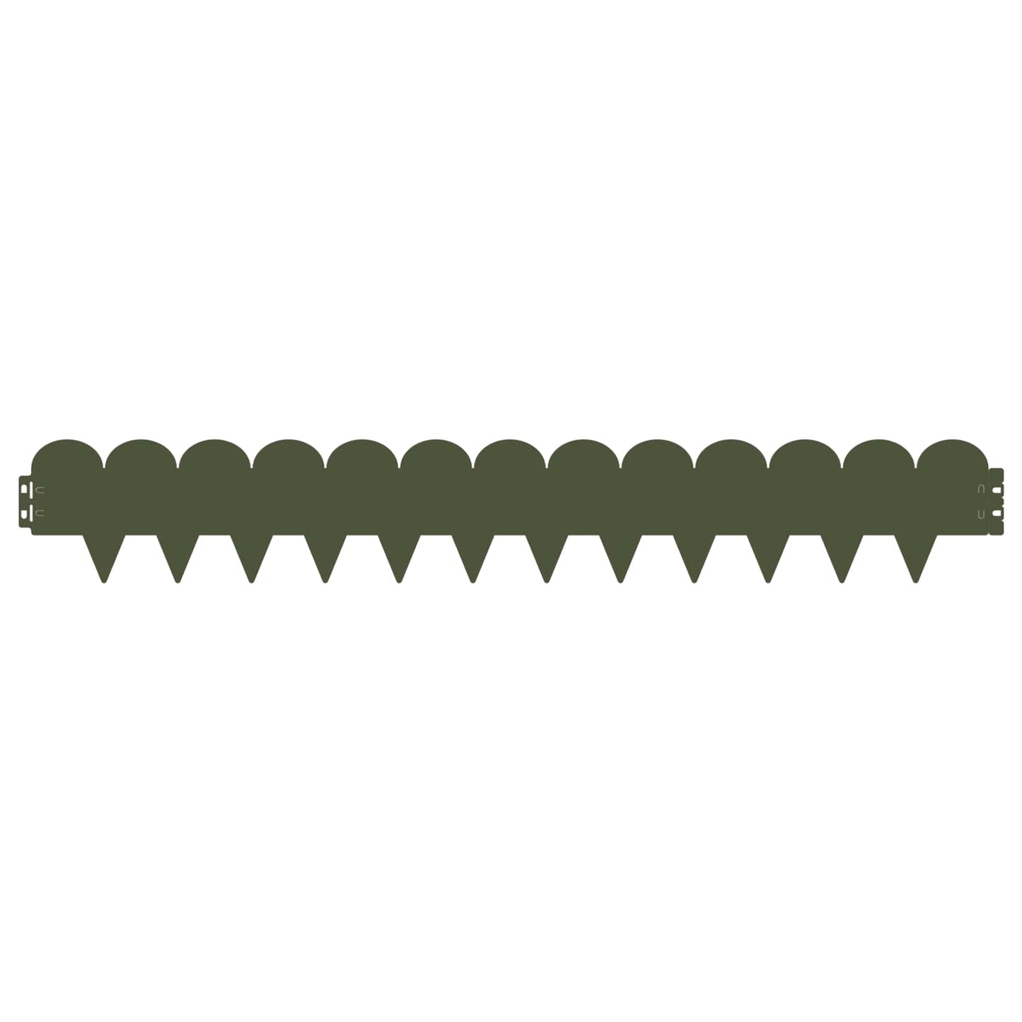 Bordura per Prato 30 pcs 103 x 15 cm Acciaio Verde Oliva | homemem39