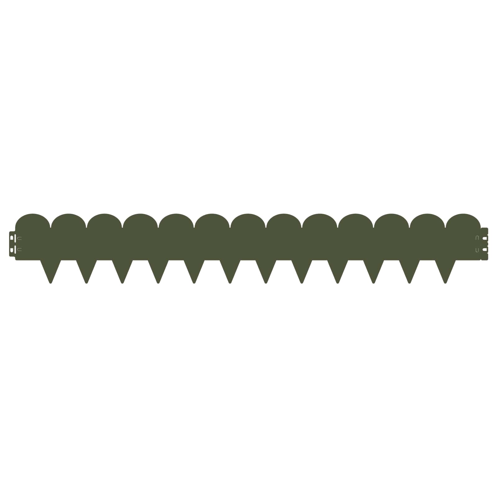 Bordura per Prato 30 pcs 103 x 15 cm Acciaio Verde Oliva | homemem39