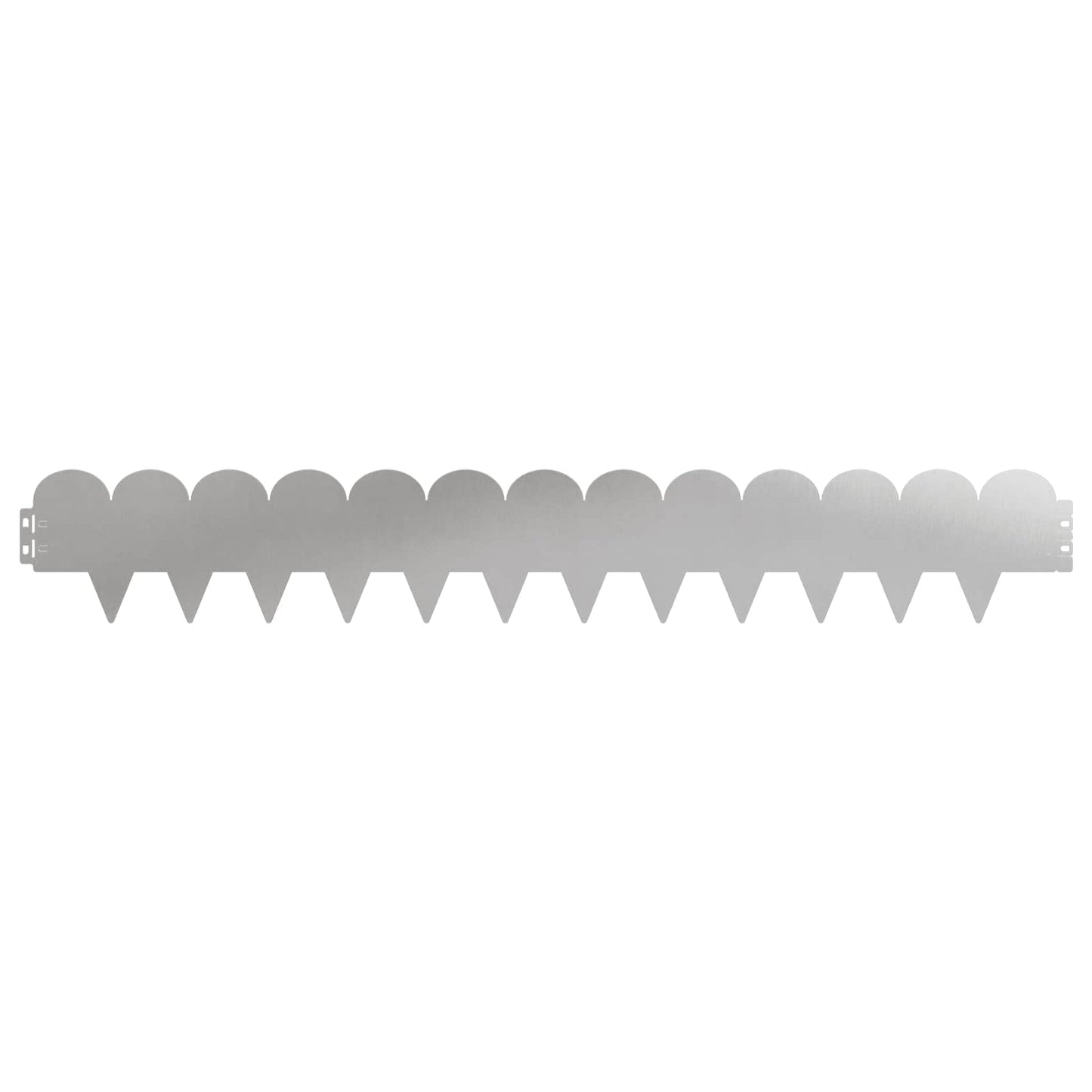Bordura per Prato 10 pcs 103 x 15 cm Acciaio Argento | homemem39