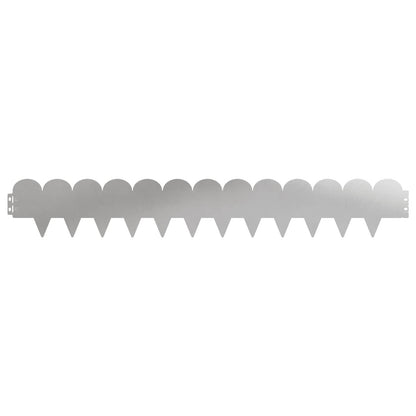 Bordura per Prato 50 pcs 103 x 15 cm Acciaio Argento | homemem39