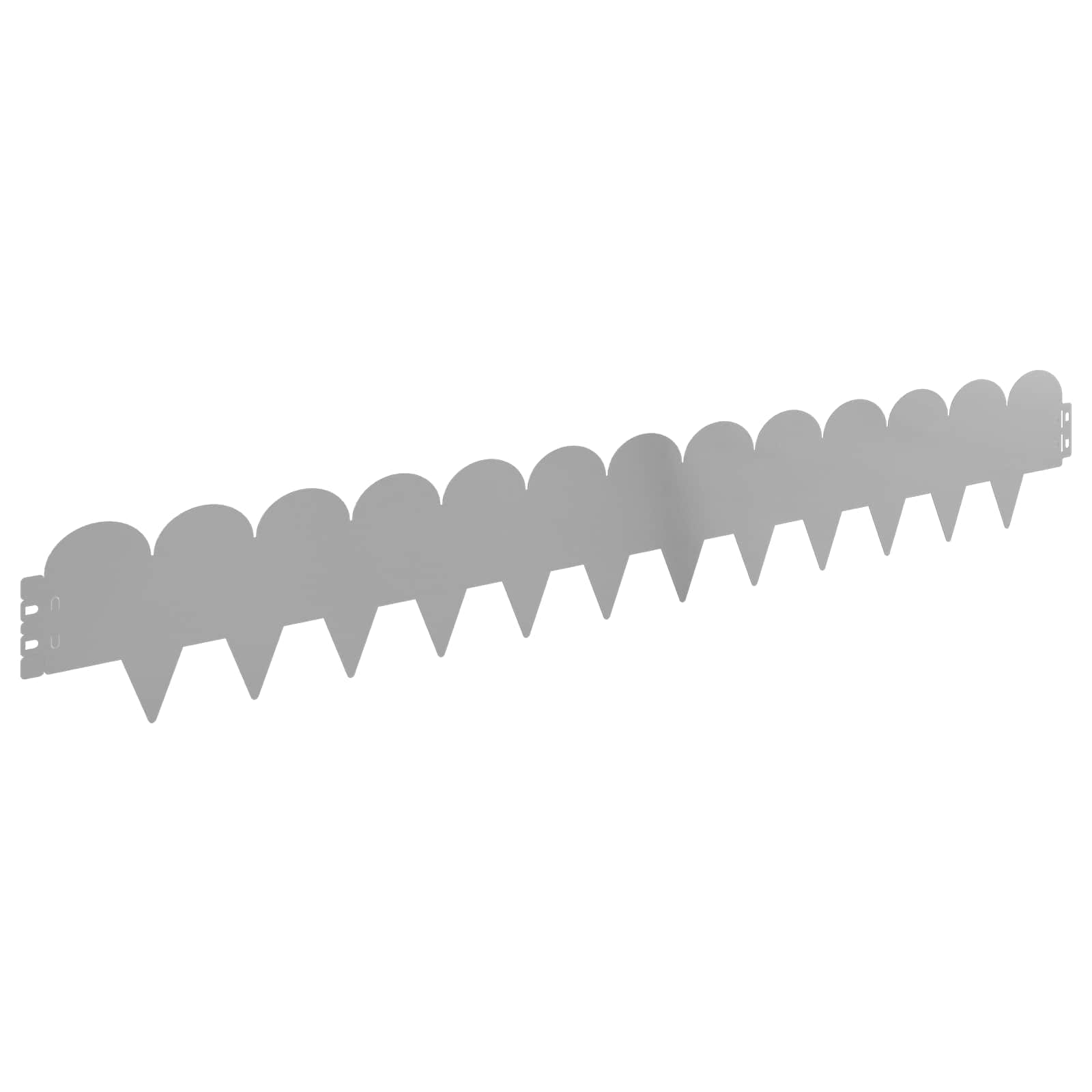 Bordura per Prato 20 pcs 103 x 15 cm Acciaio Argento | homemem39