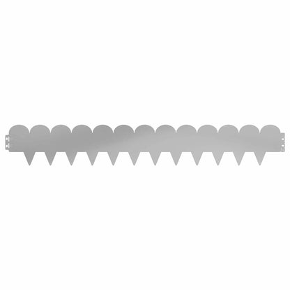 Bordura per Prato 30 pcs 103 x 15 cm Acciaio Argento | homemem39