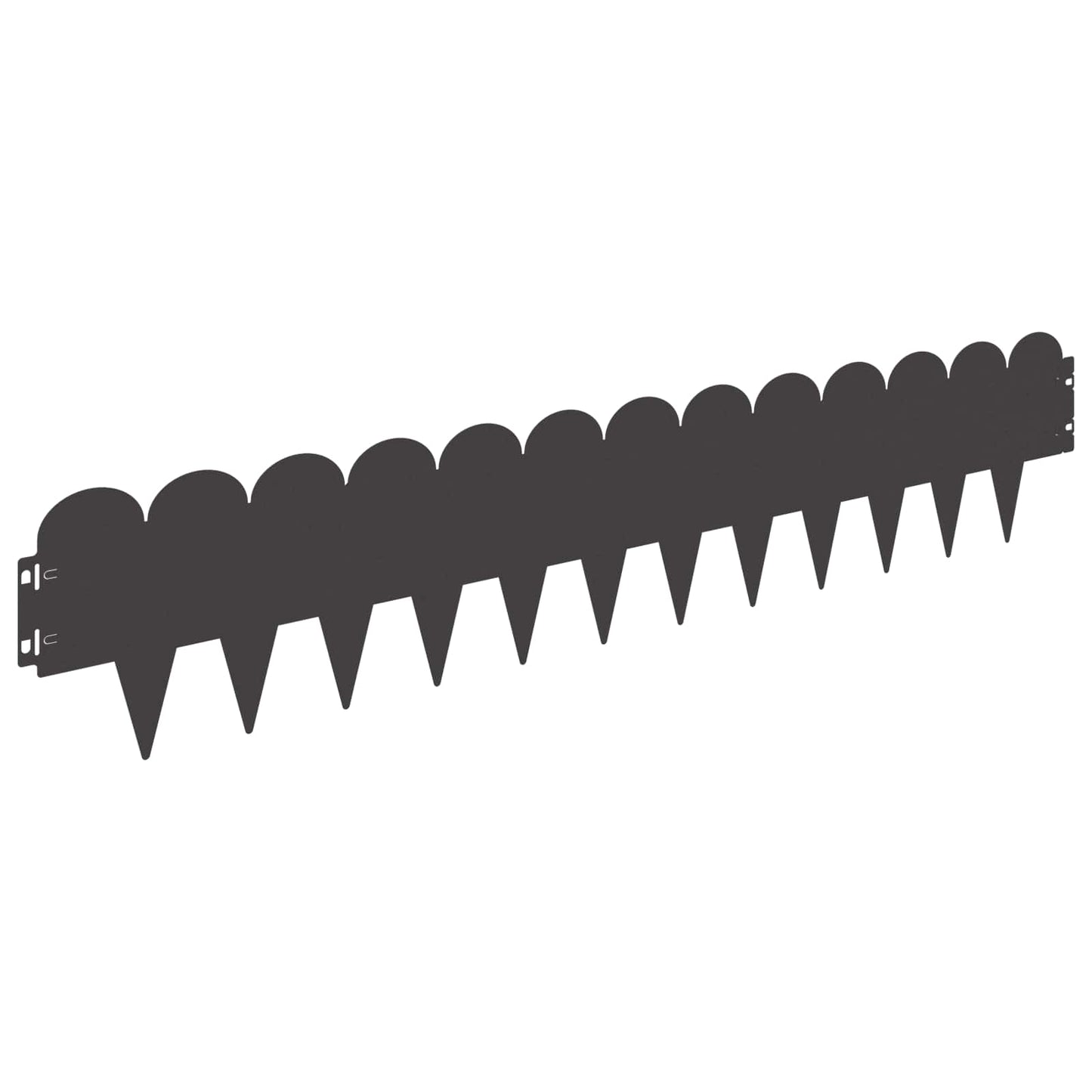 Bordura per Prato 10 pcs 103 x 20 cm Acciaio Nero | homemem39
