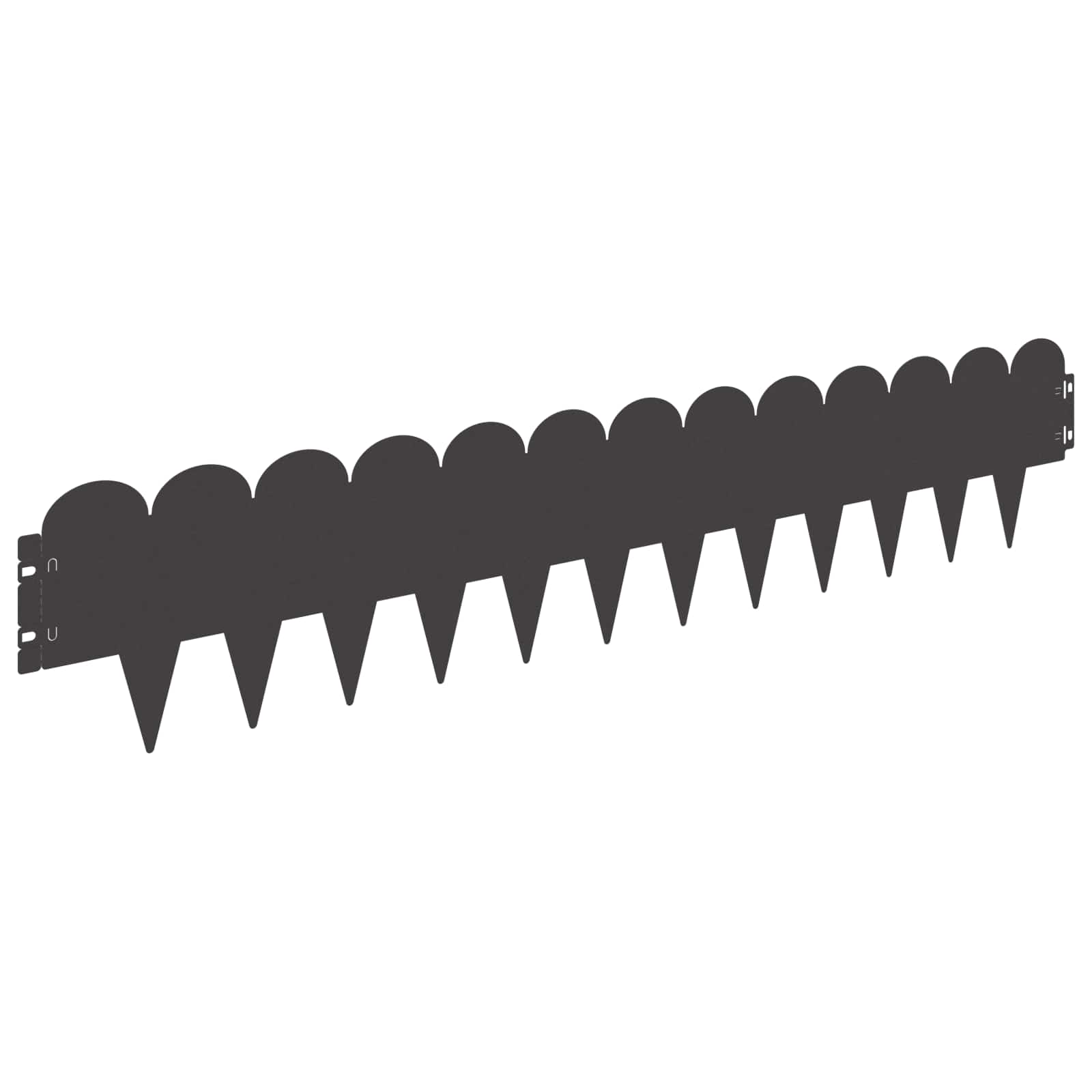 Bordura per Prato 10 pcs 103 x 20 cm Acciaio Nero | homemem39