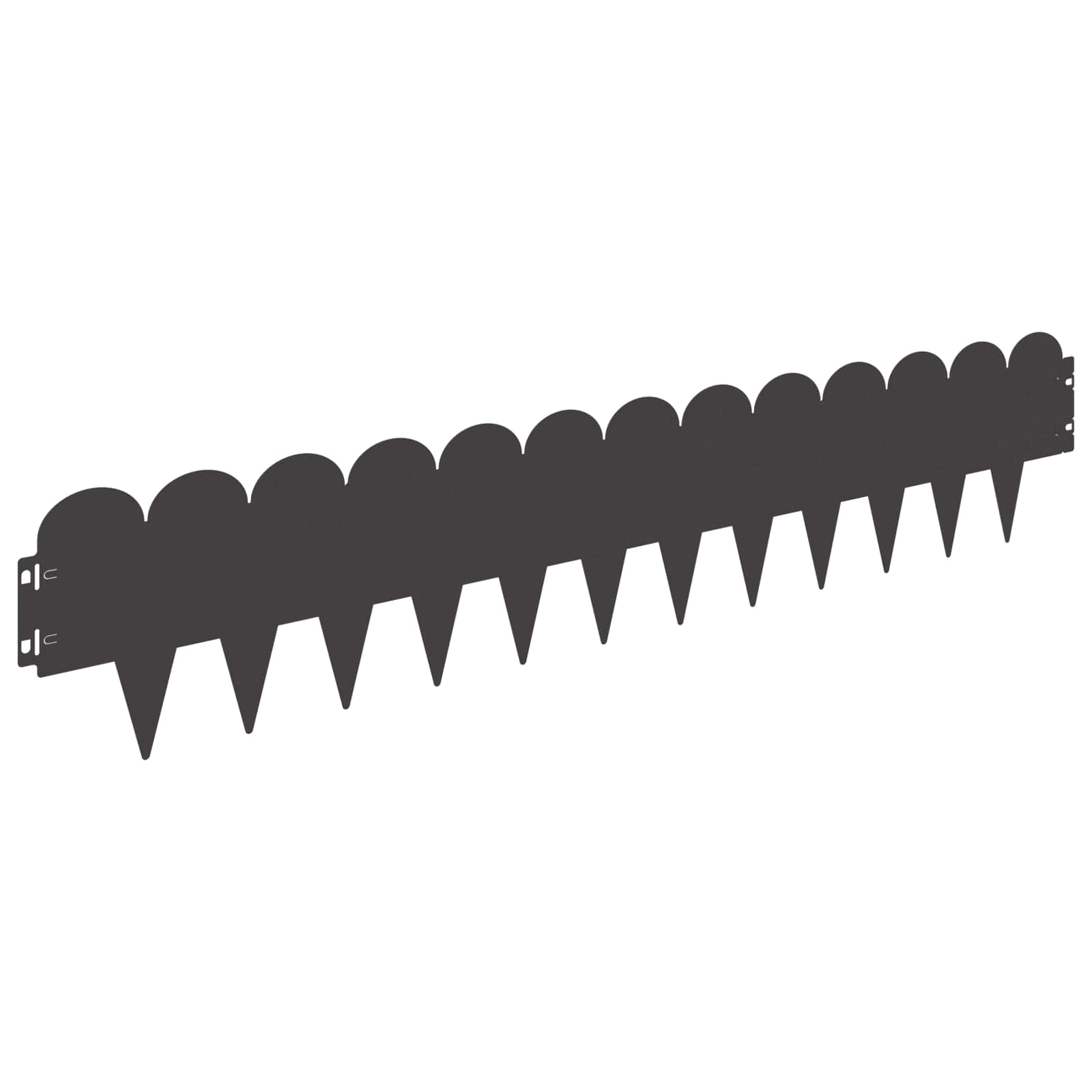 Bordura per Prato 30 pcs 103 x 20 cm Acciaio Nero | homemem39