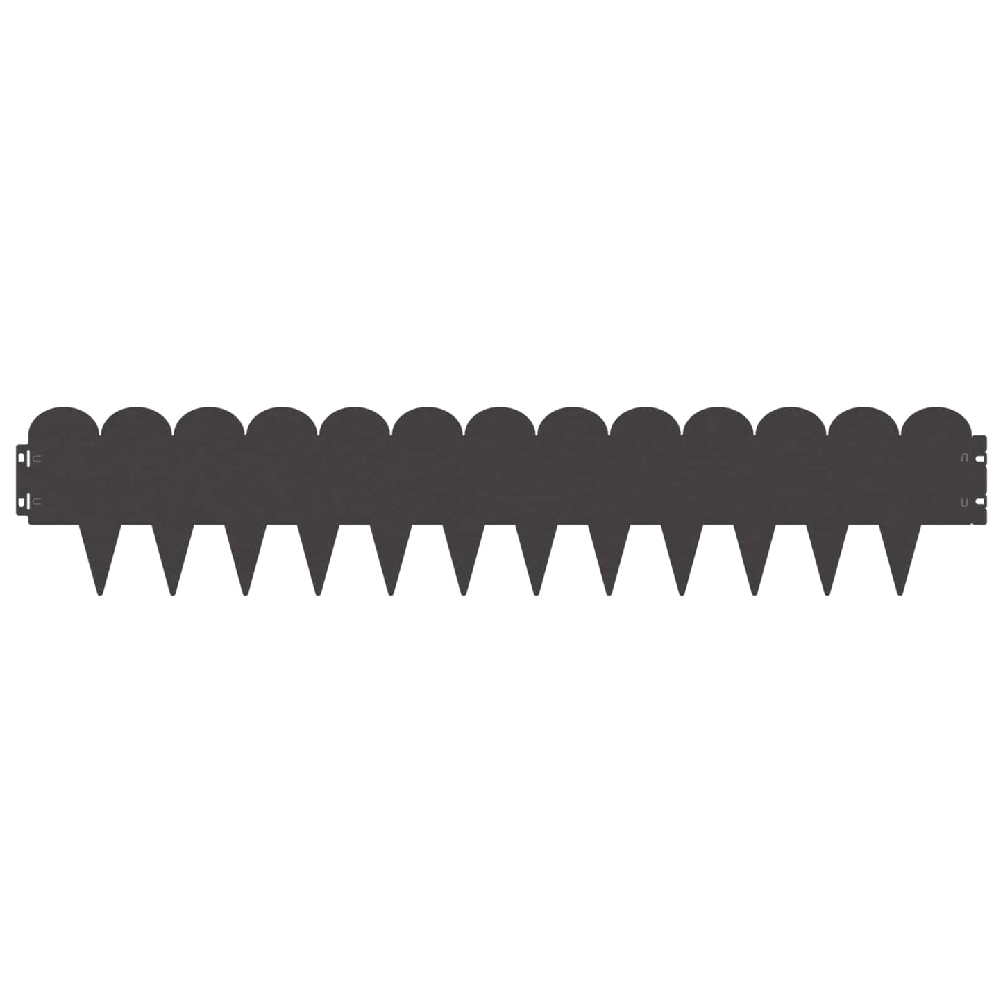 Bordura per Prato 30 pcs 103 x 20 cm Acciaio Nero | homemem39