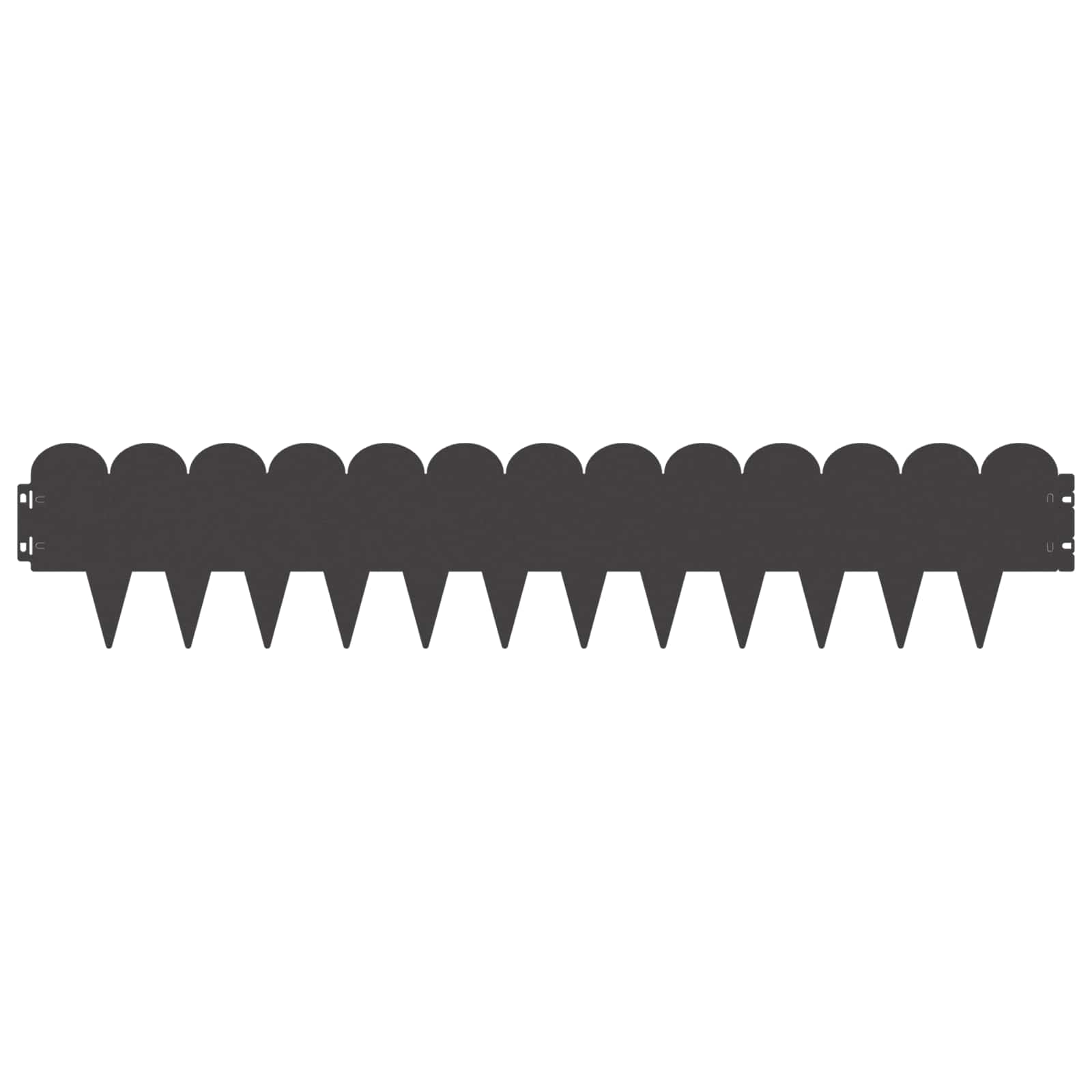 Bordura per Prato 30 pcs 103 x 20 cm Acciaio Nero | homemem39