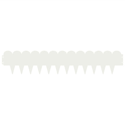 Bordura per Prato 20 pcs 103 x 20 cm Acciaio Bianco | homemem39