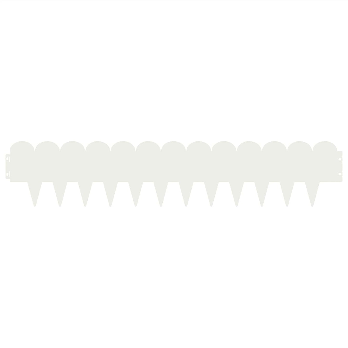 Bordura per Prato 30 pcs 103 x 20 cm Acciaio Bianco