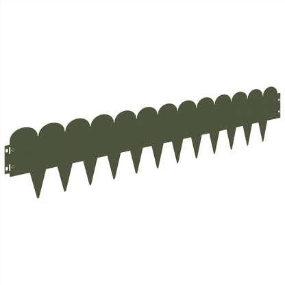 Bordura per Prato 10 pcs 103 x 20 cm Acciaio Verde Oliva | homemem39