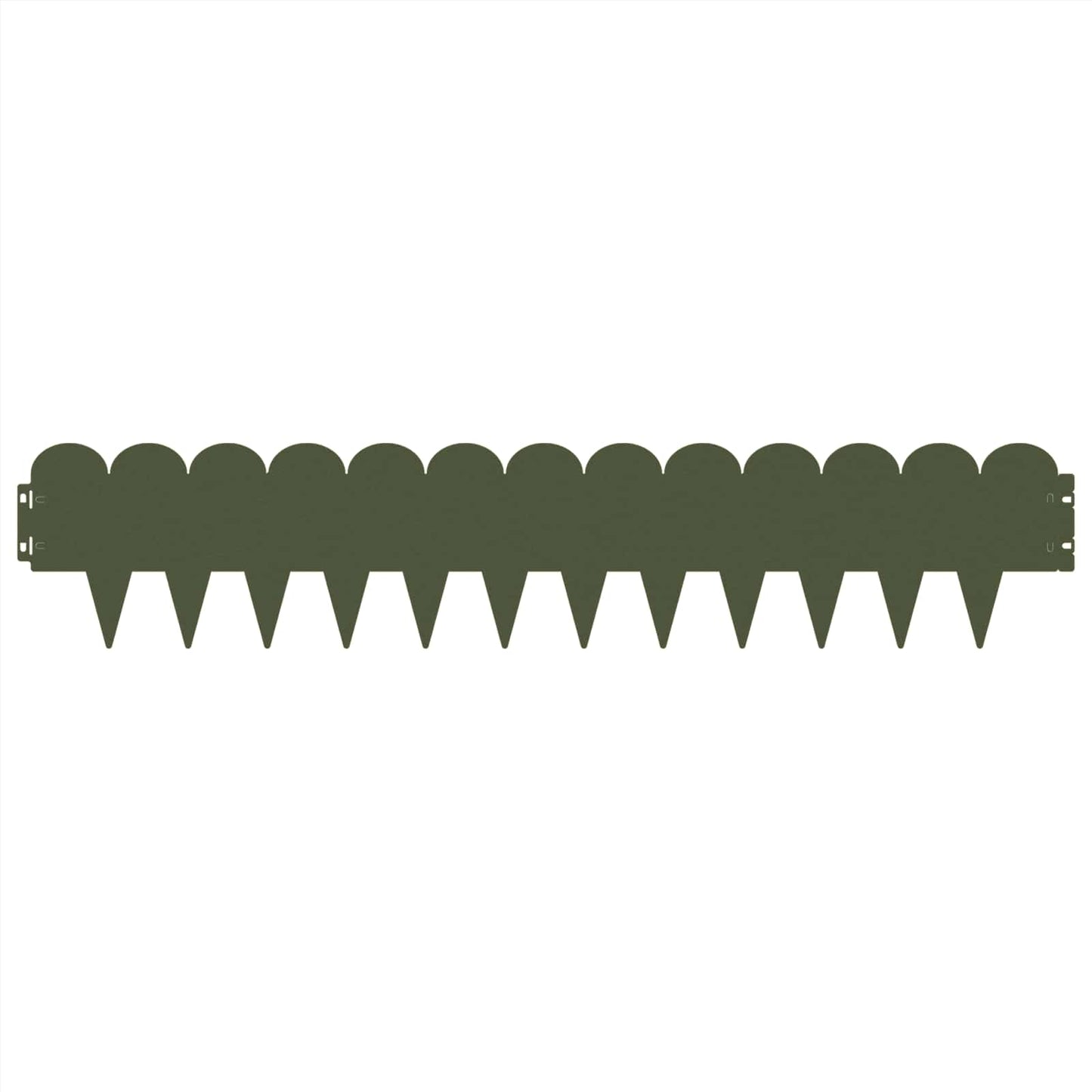 Bordura per Prato 10 pcs 103 x 20 cm Acciaio Verde Oliva | homemem39