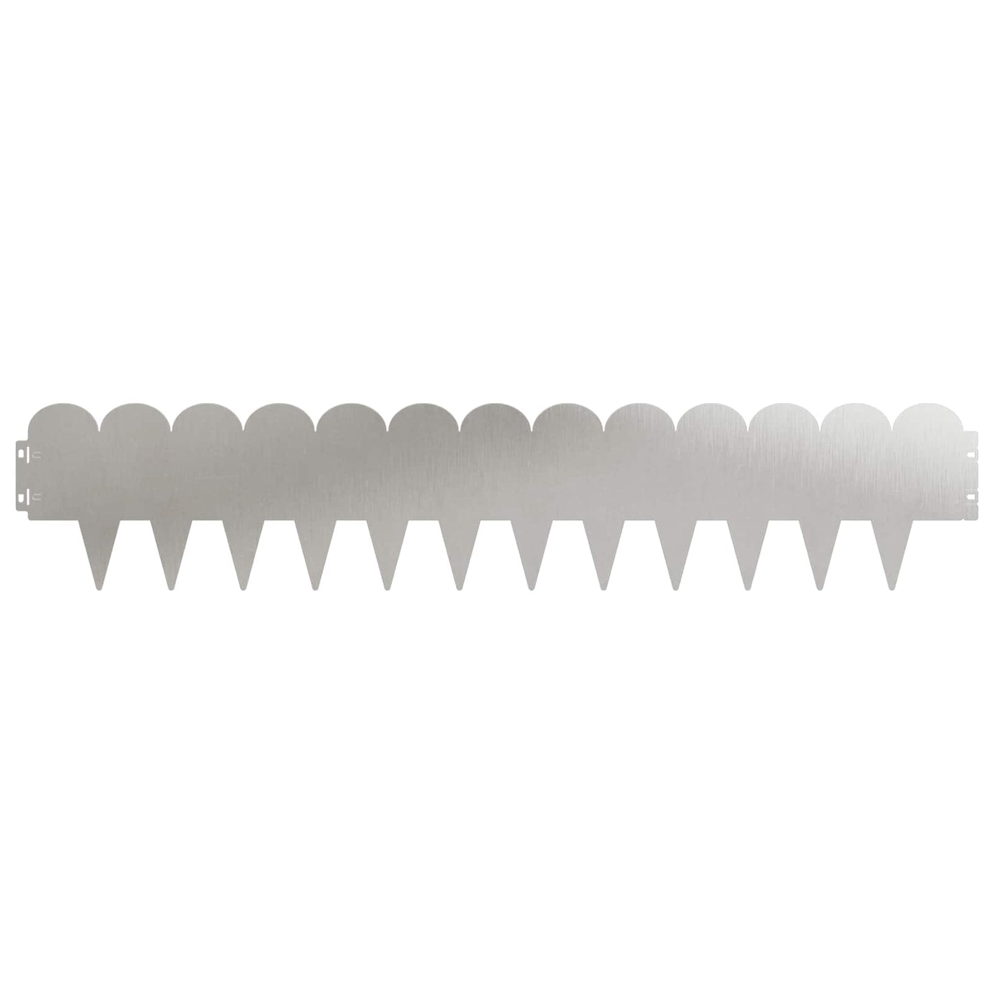Bordura per Prato 10 pcs 103 x 20 cm Acciaio Argento | homemem39