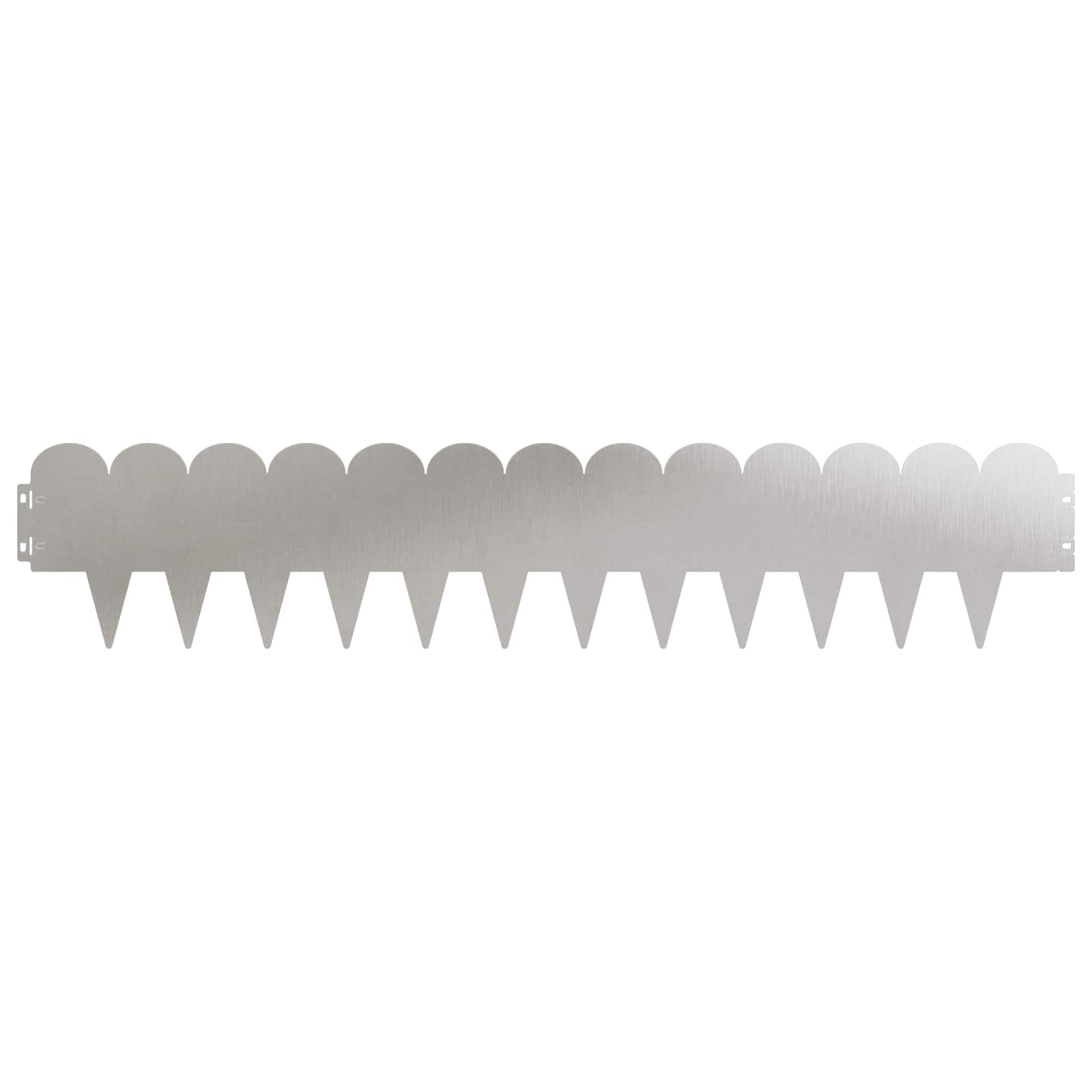 Bordura per Prato 30 pcs 103 x 20 cm Acciaio Argento | homemem39