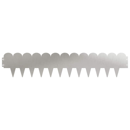 Bordura per Prato 30 pcs 103 x 20 cm Acciaio Argento | homemem39