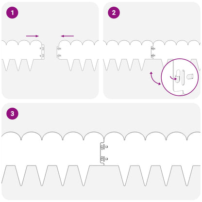 Bordura per Prato 30 pcs 103 x 20 cm Acciaio Ruggine | homemem39