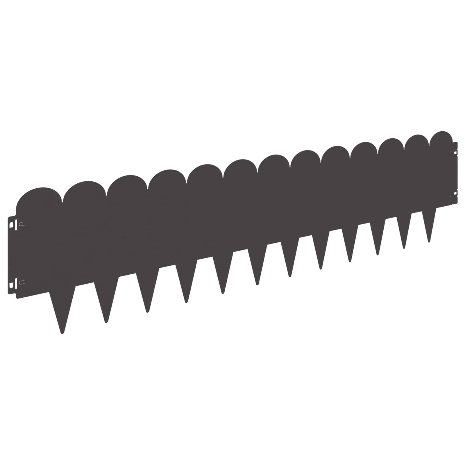 Bordura per Prato 10 pcs 103 x 25 cm Acciaio Nero | homemem39
