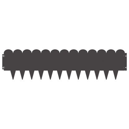 Bordura per Prato 10 pcs 103 x 25 cm Acciaio Nero | homemem39