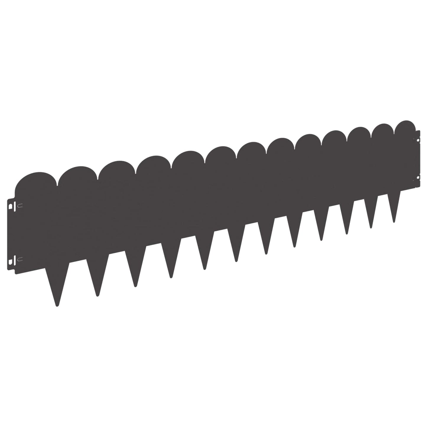 Bordura per Prato 30 pcs 103 x 25 cm Acciaio Nero | homemem39