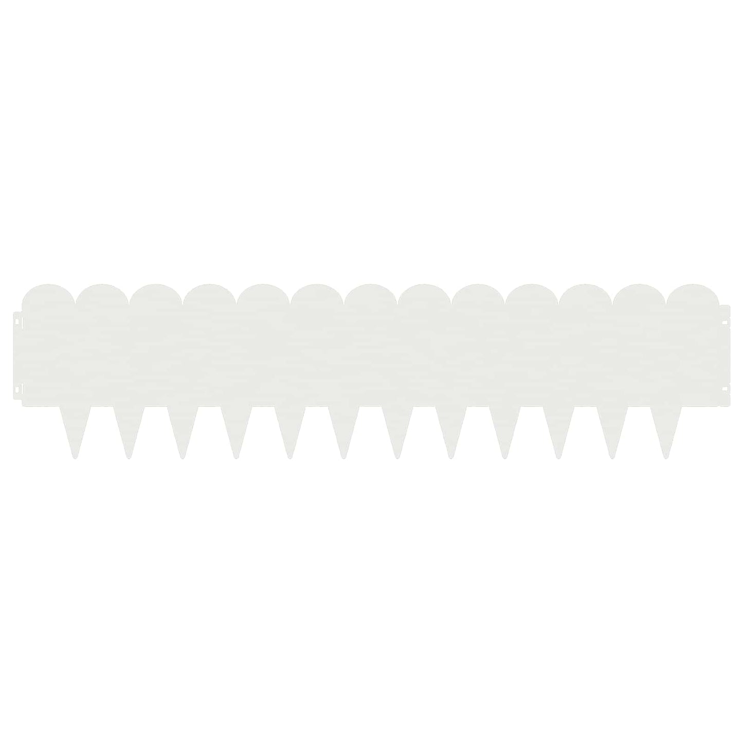 Bordura per Prato 10 pcs 103 x 25 cm Acciaio Bianco | homemem39