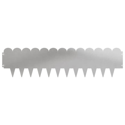 Bordura per Prato 20 pcs 103 x 25 cm Acciaio Argento | homemem39