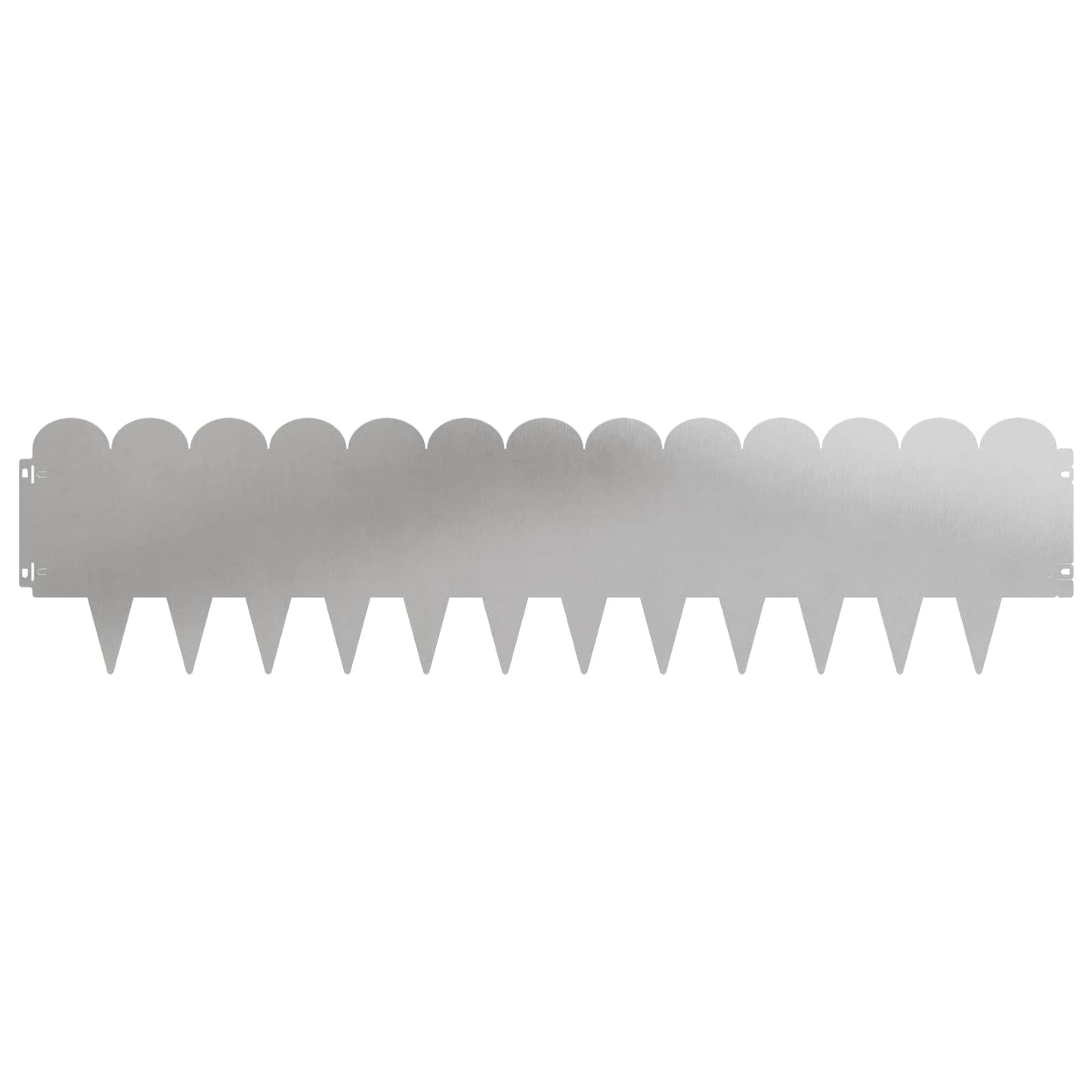 Bordura per Prato 30 pcs 103 x 25 cm Acciaio Argento | homemem39
