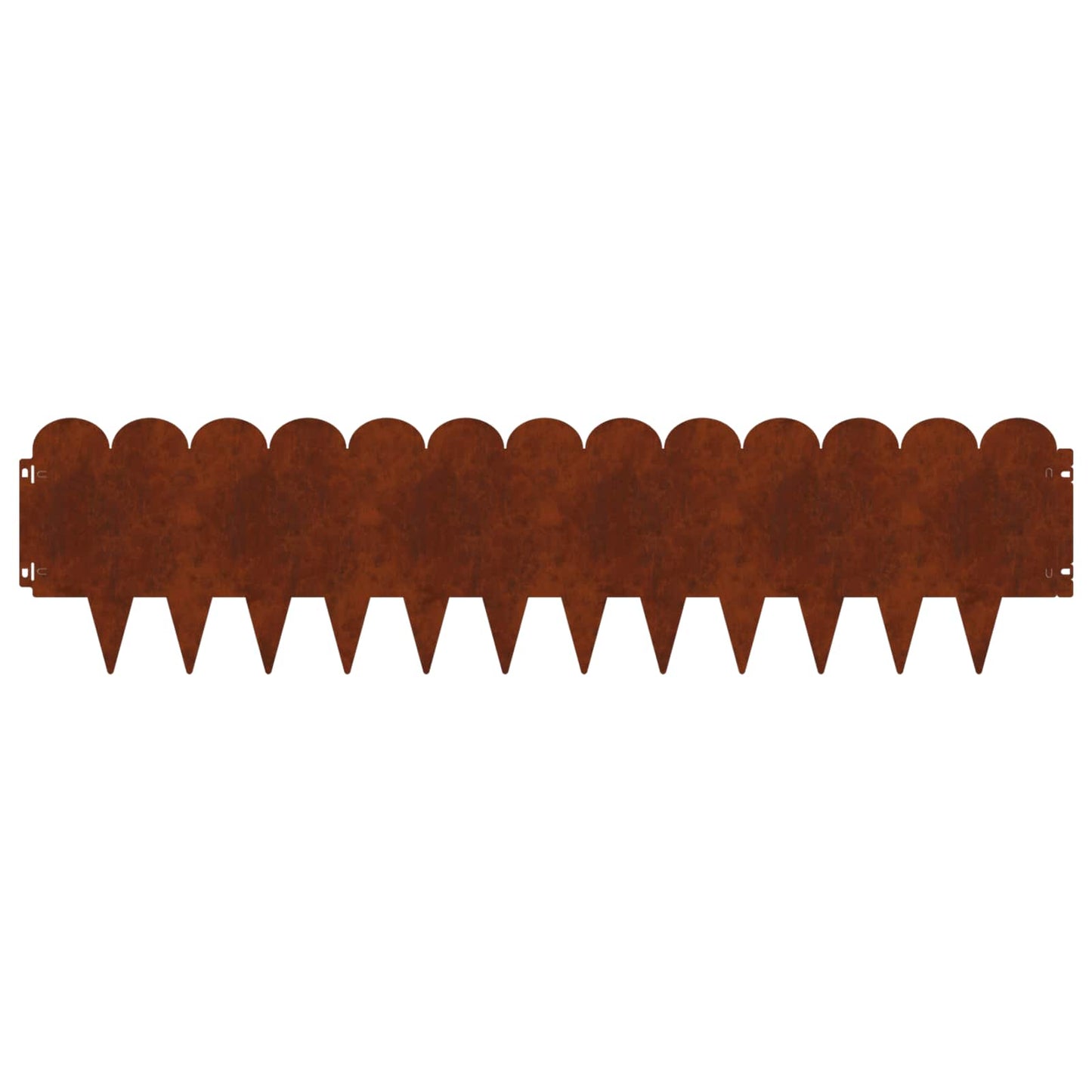 Bordura per Prato 10 pcs 103 x 25 cm Acciaio Ruggine | homemem39