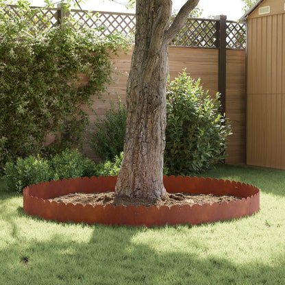 Bordura per Prato 20 pcs 103 x 25 cm Acciaio Ruggine | homemem39