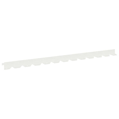 Bordura per Prato 10 pcs 102 x 4 x 4 cm Acciaio Bianco | homemem39