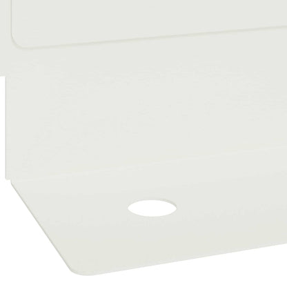 Bordura per Prato 50 pcs 102 x 4 x 4 cm Acciaio Bianco | homemem39