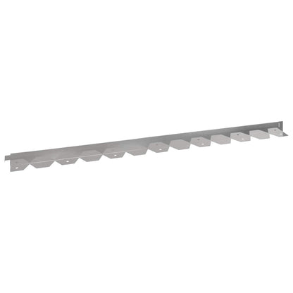 Bordura per Prato 20 pcs 102 x 4 x 4 cm Acciaio Argento | homemem39