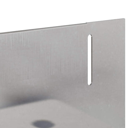 Bordura per Prato 50 pcs 102 x 4 x 4 cm Acciaio Argento | homemem39