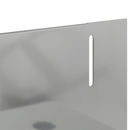 Bordura per Prato 10 pcs 102 x 4 x 4 cm Acciaio Argento | homemem39