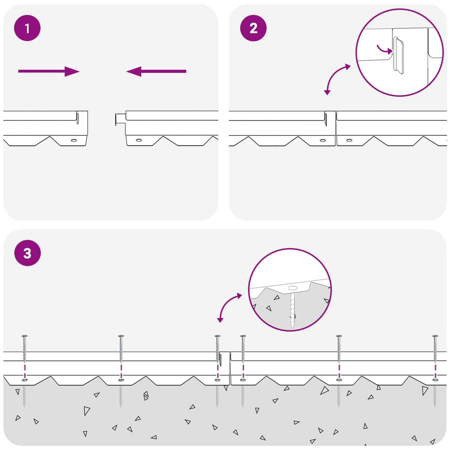 Bordura per Prato 20 pcs 102 x 4 x 4 cm Acciaio Argento | homemem39