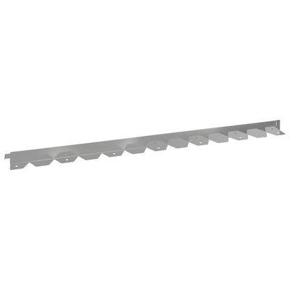 Bordura per Prato 50 pcs 102 x 4 x 4 cm Acciaio Argento | homemem39